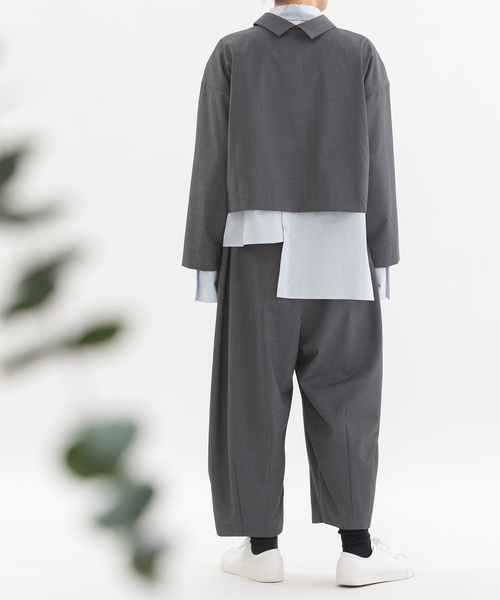 【Z12115】またねっ。 nop de nod パンツ Pommeトロ裾ダーツ9分パンツ レディース