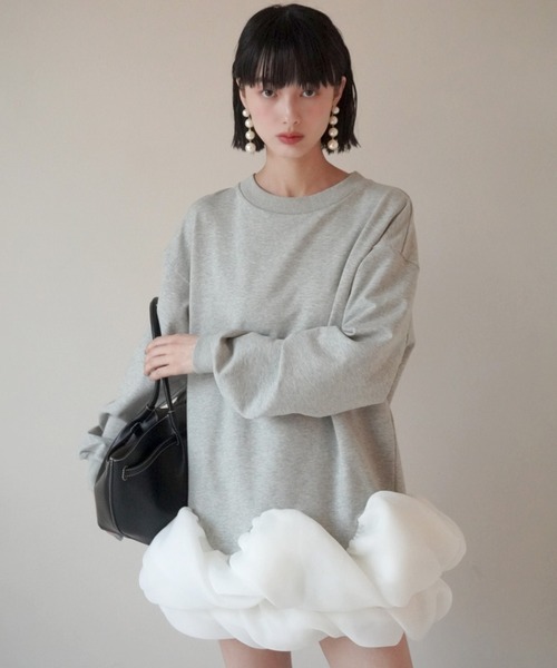 EIMY ISTOIRE（エイミーイストワール） ワンピース チュールヘムカット