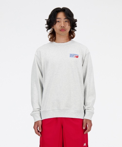 ニューバランス Ａｔｈｌｅｔｉｃｓ　プレミアム　ロゴスウェットクルー スポーツカジュアル メンズカットソー MT41547-AHH New Balance（ニューバランス） トレーナー スウェット Athletics