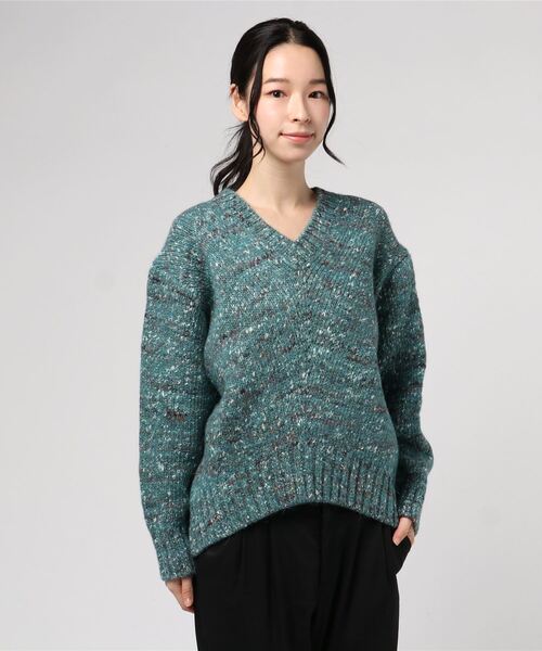 H BEAUTY&YOUTH UNITED ARROWS Vネックニット FREE グリーン