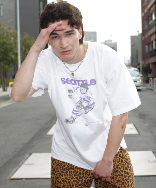 tシャツ GOOD ROCK SPEED×MANASTASH(グッドロックスピード×マナスタッシュ)　別注 レトロスポーツコラボTシャツ「メンズ・ウィ