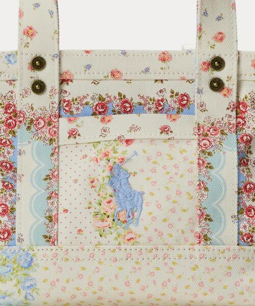【POLO RALPH LAUREN】フローラル キャンバス ミニ トートバッグ フローラル Big Pony コットン キャンバス ミニ トート | ラルフ