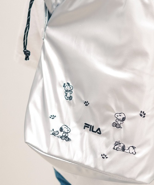 FILA スヌーピー ドローストリングショルダーバッグ FILA（フィラ） ショルダーバッグ バッグ × PEANUTS/ピーナッツ