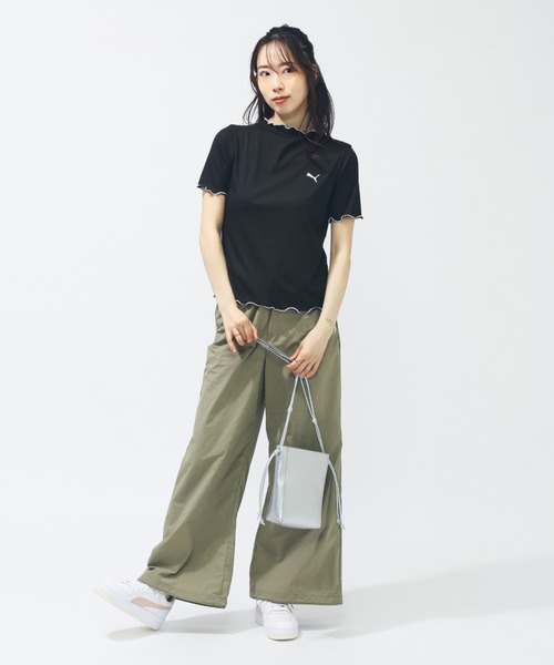 新品タグ付きPUMA ベージュパンツ PUMA パンツ プーマ SUMMER ウーブン ワイドパンツ レディース