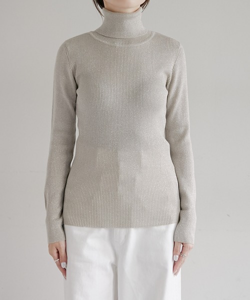 「COLLAGE GALLARDAGALANTE」 タートルネックニット FREE オフホワイト レディース_画像2