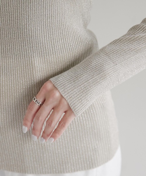 「COLLAGE GALLARDAGALANTE」 タートルネックニット FREE オフホワイト レディース_画像7