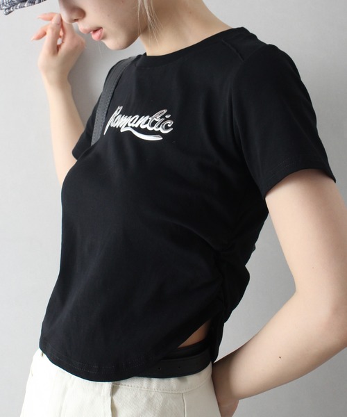 TOISSレディース Tred ロゴクロップドTシャツ ブラック TOISSレディース】Tred ロゴクロップドTシャツ ブラック｜TOISS