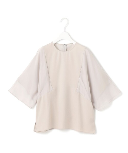 ICB（アイシービー） ブラウス シャツ FluidBackSatin シアーコンビ