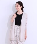 カーディガン 「洗える/ひんやり」体型カバーに...の詳細画像1
