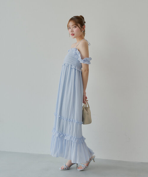Chico ワンピース 「5色展開」フリルデザインベアワンピース