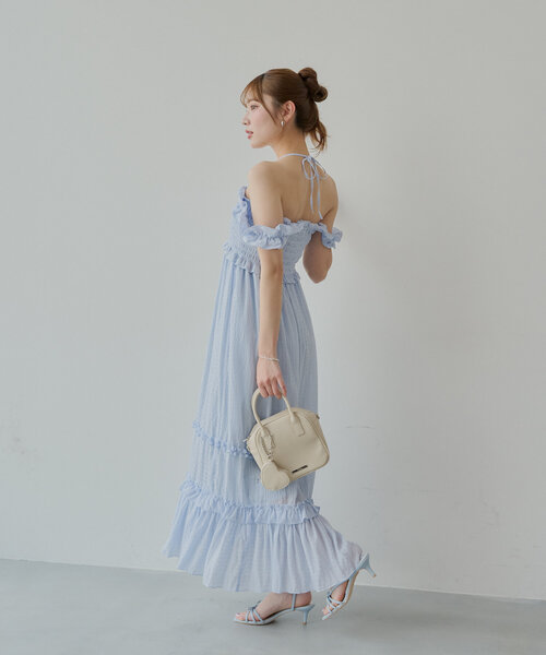 Chico ワンピース 「5色展開」フリルデザインベアワンピース