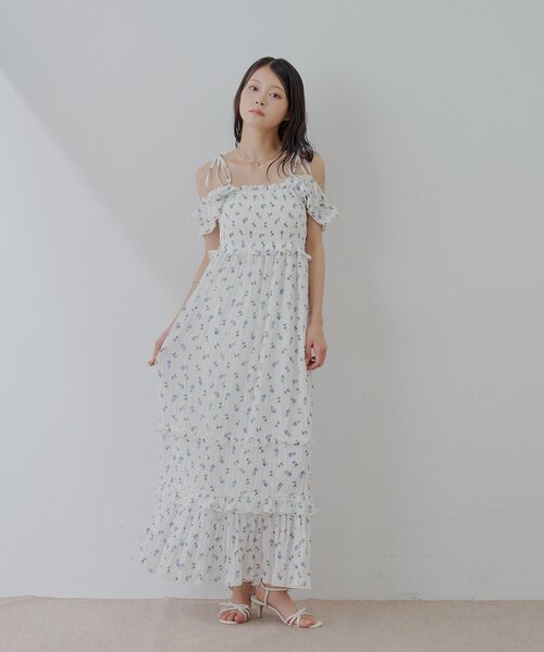 Chico ワンピース 「5色展開」フリルデザインベアワンピース