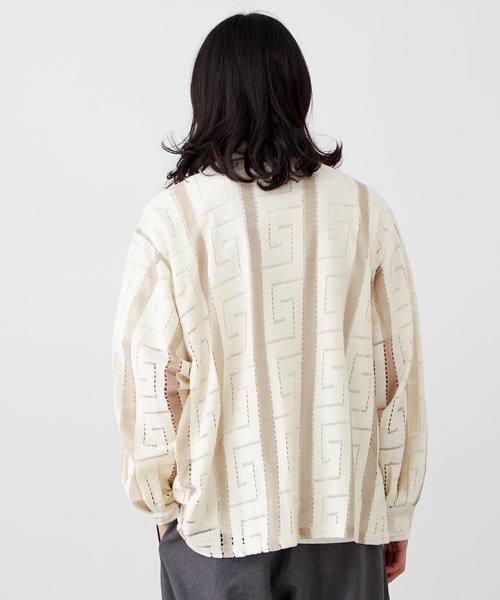 B.C STOCK シャツ インディアンレース柄 ロングスリーブシャツ