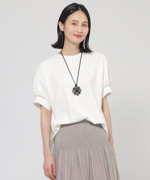 tシャツ 「ウォッシャブル」トリコットプルオーバーカットソー レディース