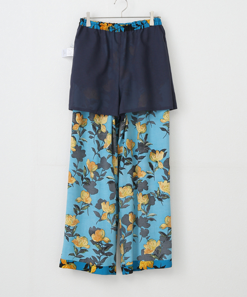 Spick＆Span パンツ アートプリントイージーパンツ レディース