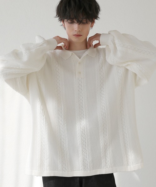 「LILL」 長袖ニット L ブラック メンズ