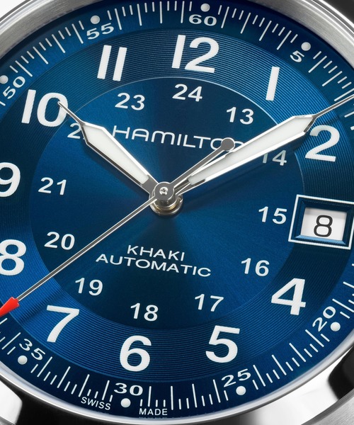 腕時計 HAMILTON 「ハミルトン」 腕時計 Khaki Field （カーキ フィールド）  オート 自動巻き 38MM ブルー×ブラウン メンの画像