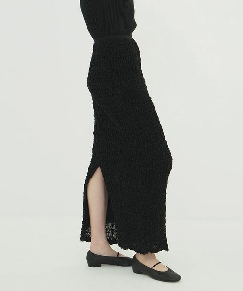 CLANE（クラネ） ロング スカート SHIRRING STRAIGHT SKIRT : ZOZOTOWN