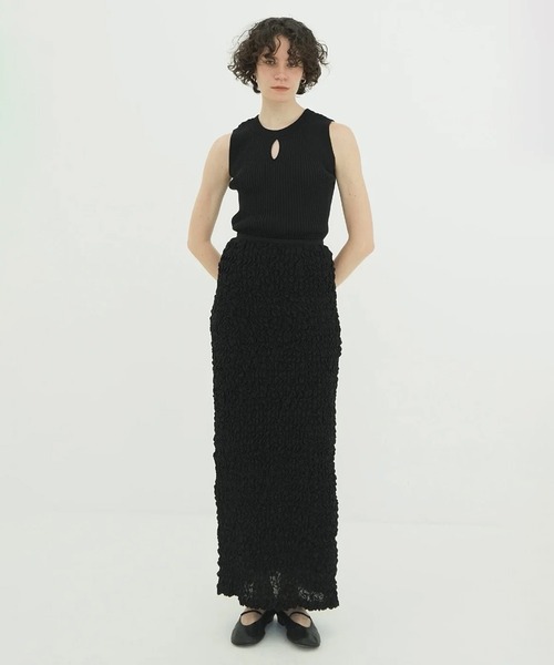 CLANE（クラネ） ロング スカート SHIRRING STRAIGHT SKIRT : ZOZOTOWN