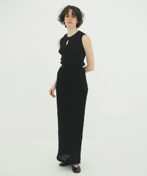 CLANE（クラネ） ロング スカート SHIRRING STRAIGHT SKIRT : ZOZOTOWN