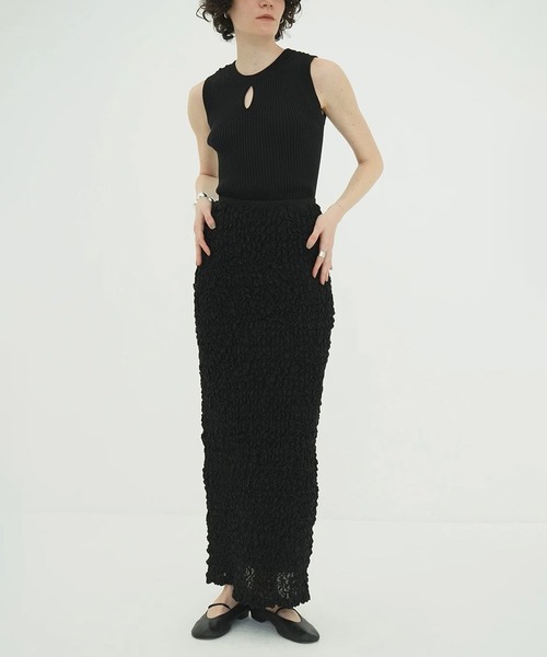 CLANE（クラネ） ロング スカート SHIRRING STRAIGHT SKIRT : ZOZOTOWN