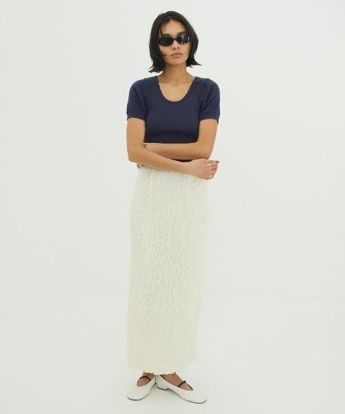 CLANE（クラネ） ロング スカート SHIRRING STRAIGHT SKIRT : ZOZOTOWN