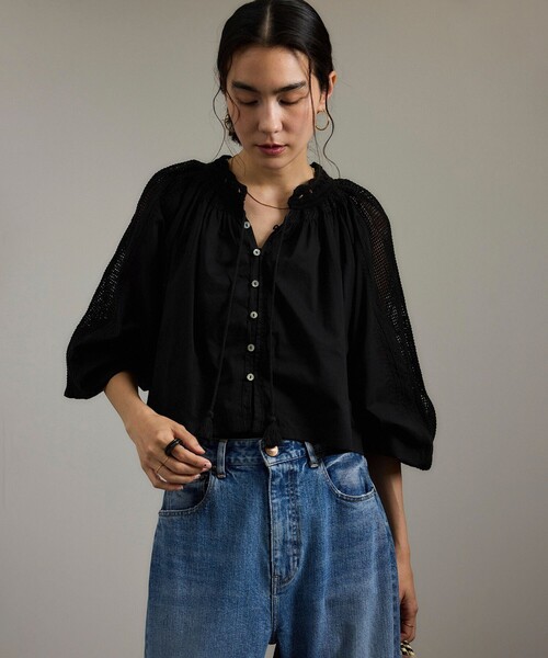SALON adam et rope' ブラウス シャツ 「WEB限定」レース