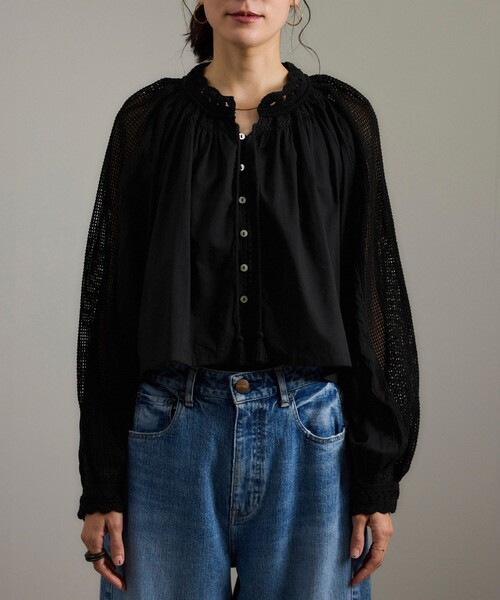 SALON adam et rope' ブラウス シャツ 「WEB限定」レース