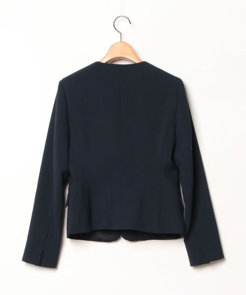 GREEN LABEL RELAXING ノーカラージャケット 38 ネイビー green label relaxing 「green relaxing」 ノーカラージャケット