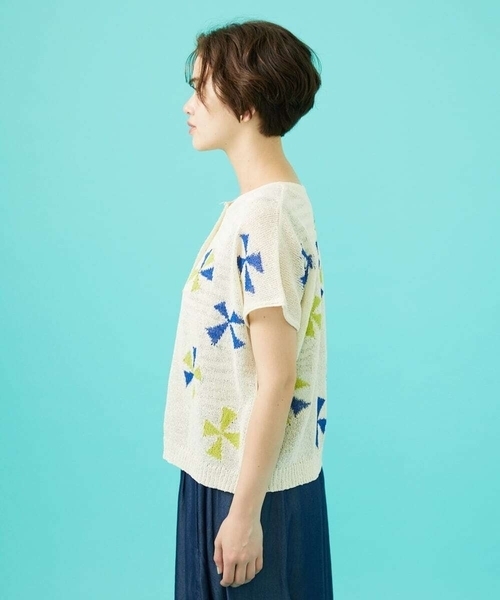Jocomomola（ホコモモラ） カーディガン Bailar 和紙混フレンチ