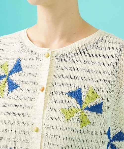 Jocomomola（ホコモモラ） カーディガン Bailar 和紙混フレンチ