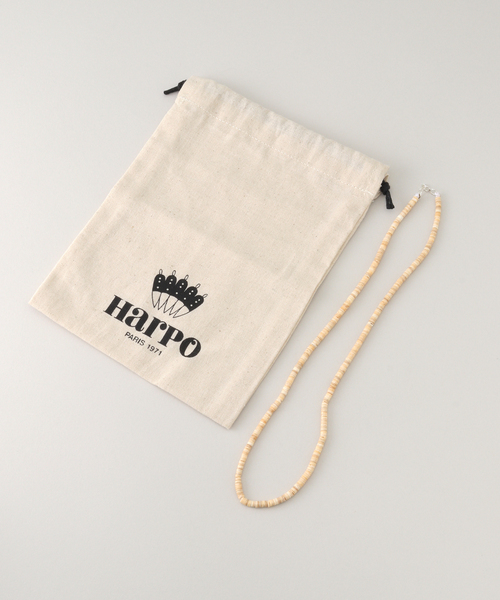 HARPO ビーズネックレス オリジナルポーチ付き HARPO アルポ【25インチ 64cm/3mm 】Navajo round and sauc