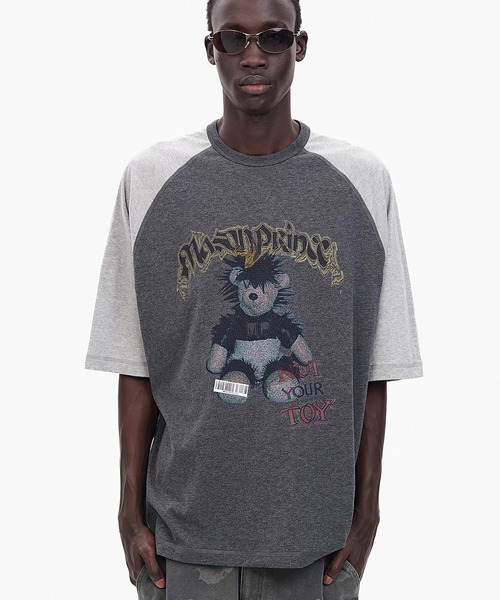 MASONPRINCE tシャツ オーバーサイズ パンクベアー ラグラン Tシャツ