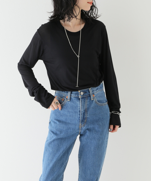 BASERANGE 「BASERANGE」 長袖カットソー SMALL ブラウン
