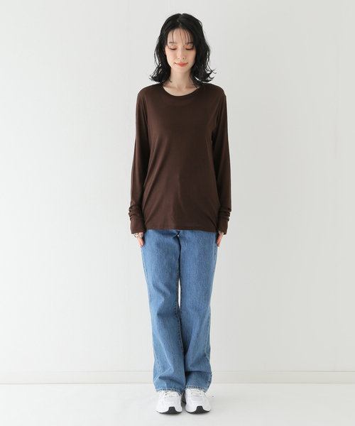 BASERANGE 「BASERANGE」 長袖カットソー SMALL ブラウン