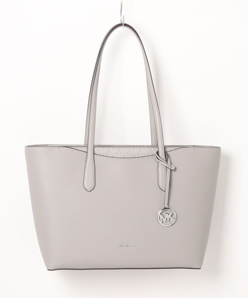 MICHAEL KORS グレー トートバッグ MICHAEL KORS マイケルコース トートバッグ グレー レザー