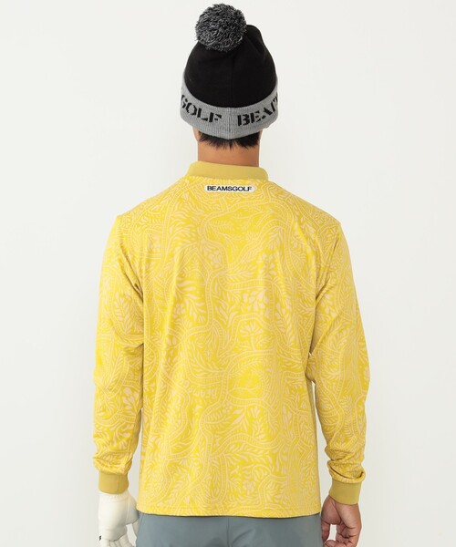 「BEAMS GOLF」 長袖Tシャツ MEDIUM イエロー メンズ