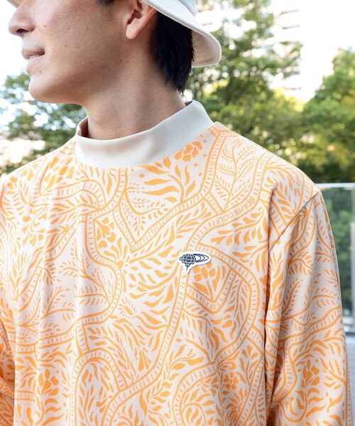 「BEAMS GOLF」 長袖Tシャツ MEDIUM イエロー メンズ