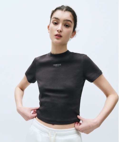 tシャツ W RAW CUT CROP TEE レディース