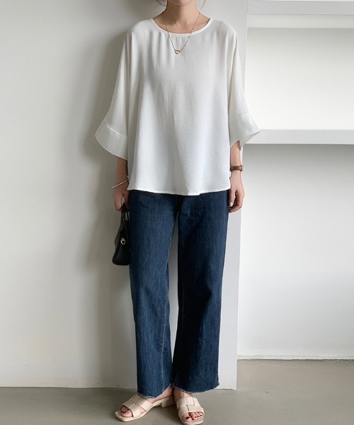 ReRe ブラウス シャツ ドルマンスリーブブラウス レディース