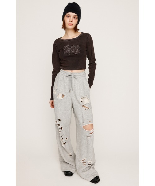 SLY（スライ） tシャツ FRONT PATCH RIB TOPS フロント パッチ リブ