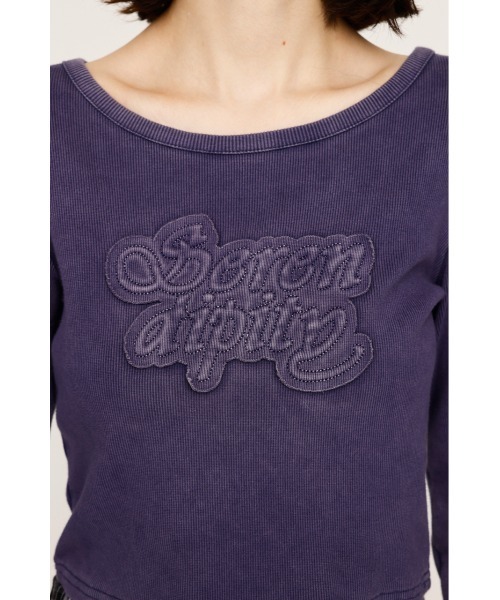 SLY（スライ） tシャツ FRONT PATCH RIB TOPS フロント パッチ リブ
