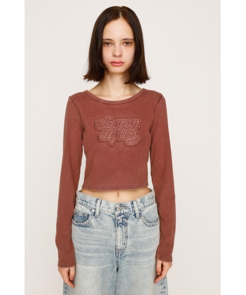 SLY（スライ） tシャツ FRONT PATCH RIB TOPS フロント パッチ リブ
