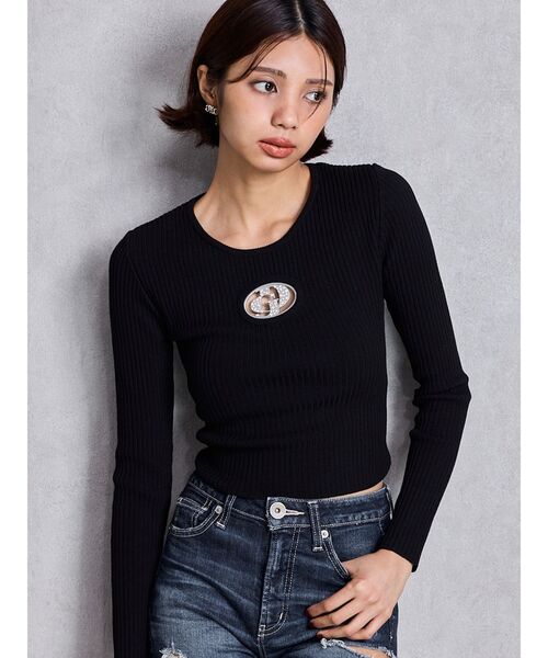 GYDA ニット セーター 「新色追加」GD bijou MOLD ニットトップス