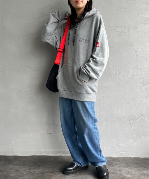 パーカー 「WEB先行予約」「MANHATTAN PORTAGE/マンハッタンポーテージ」 別注 バックフォトプリントパーカー レディース メンズ Manhattan Portage パーカー 「WEB先行予約」「MANHATTAN