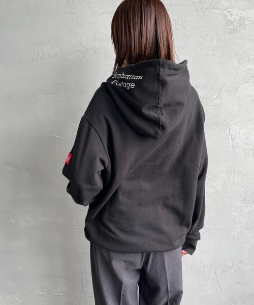 パーカー 「MANHATTAN PORTAGE/マンハッタンポーテージ」 別注 フードロゴ刺繍 スウェットパーカー レディース メンズ | Manhattan Portage | 22