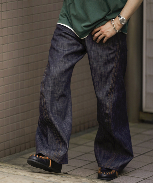 パンツ nvrfrgt 3D Twisted Wide Leg Jeans NVRFRGT - 【残りわずか】3D Twisted Wide Leg Jeans | ACRMTSM