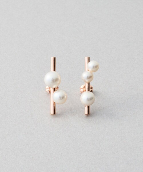 Jouete ピアス カラーパール アシンメトリー　ピンクゴールド Jouete（ジュエッテ） ピアス ピアス カラーパール アシンメトリー