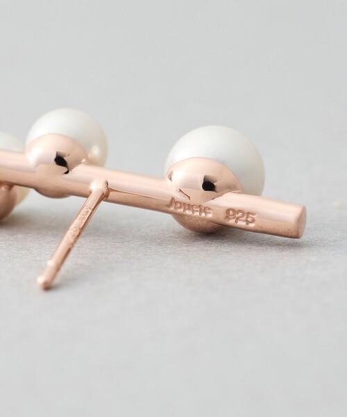 ピアス ピアス カラーパール アシンメトリー レディースの画像