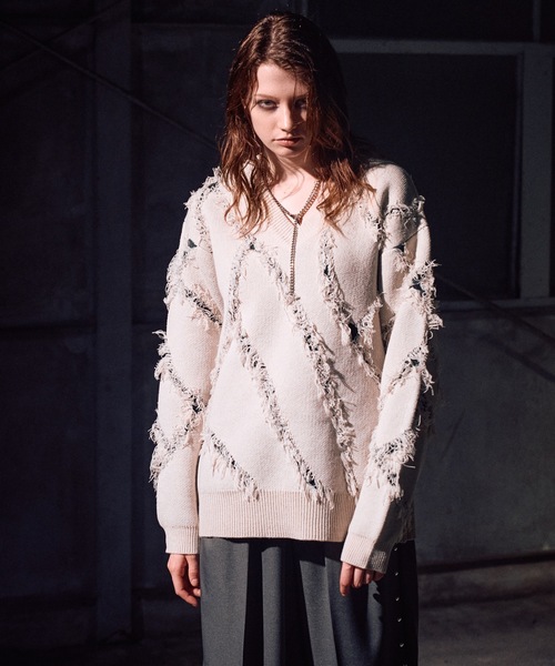 Casper John（キャスパージョン） セーター ニット Slash crash knit